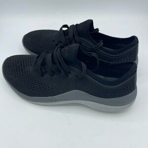 Crocs LiteRide 360 Pacer Rubber Perforated Shoes Black Womens Sneaker size 10